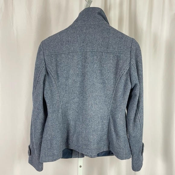 Esprit Size 8 Wool Blend Retro Collared Peacoat Utility Jacket Fall Winter Warm - Picture 2 of 9